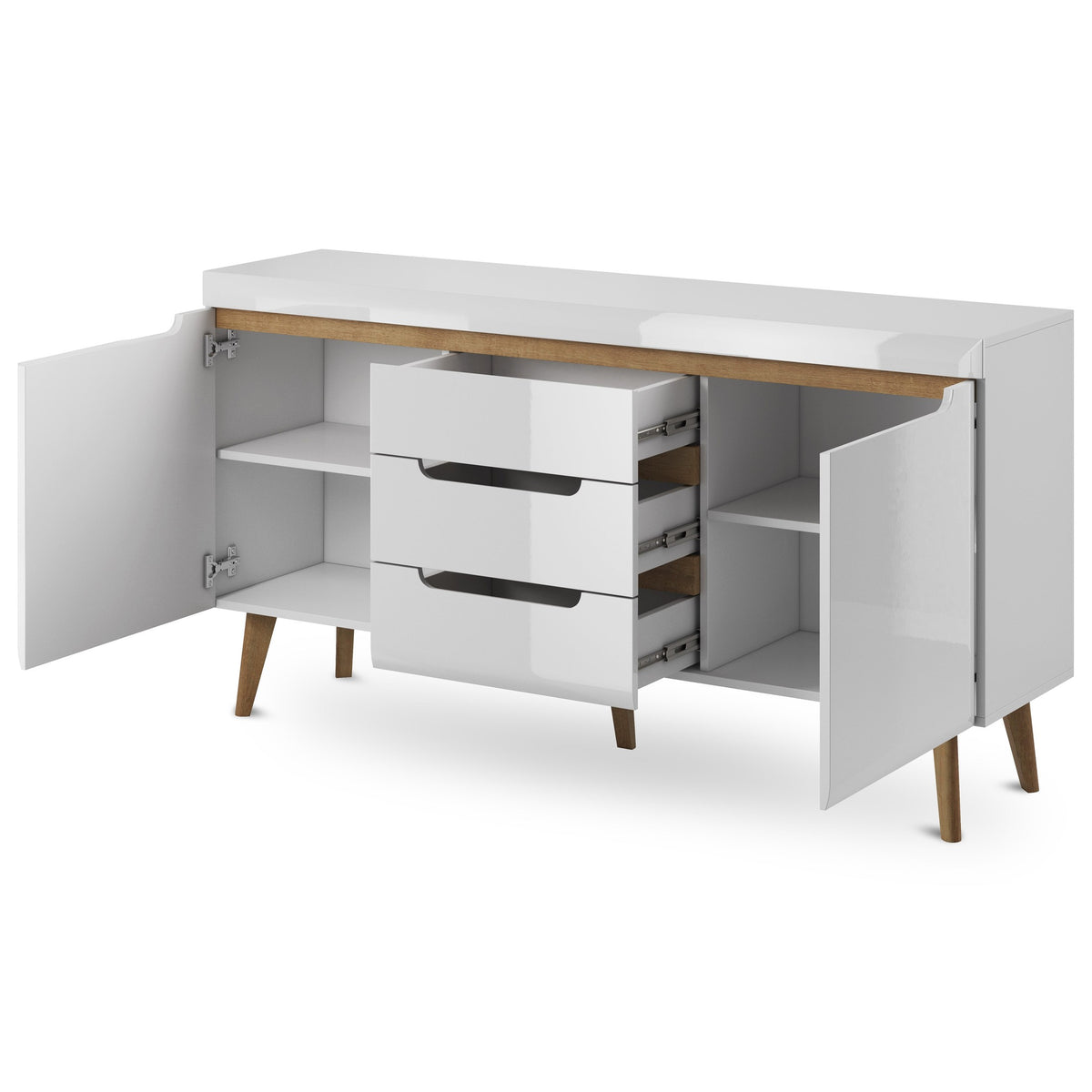 Trava Sideboard with Drawers and Cabinets 160x83, Scandinavian Style – photo 3