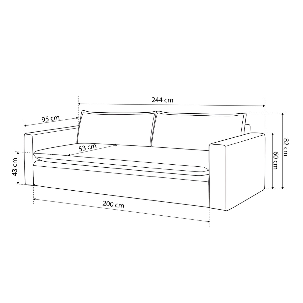 Lily Corduroy Sofa Bed 140x200 with Storage