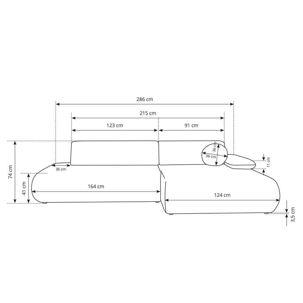 Puentro 4 Seater Corner Sofa Bed, Minimalist Style – photo 7