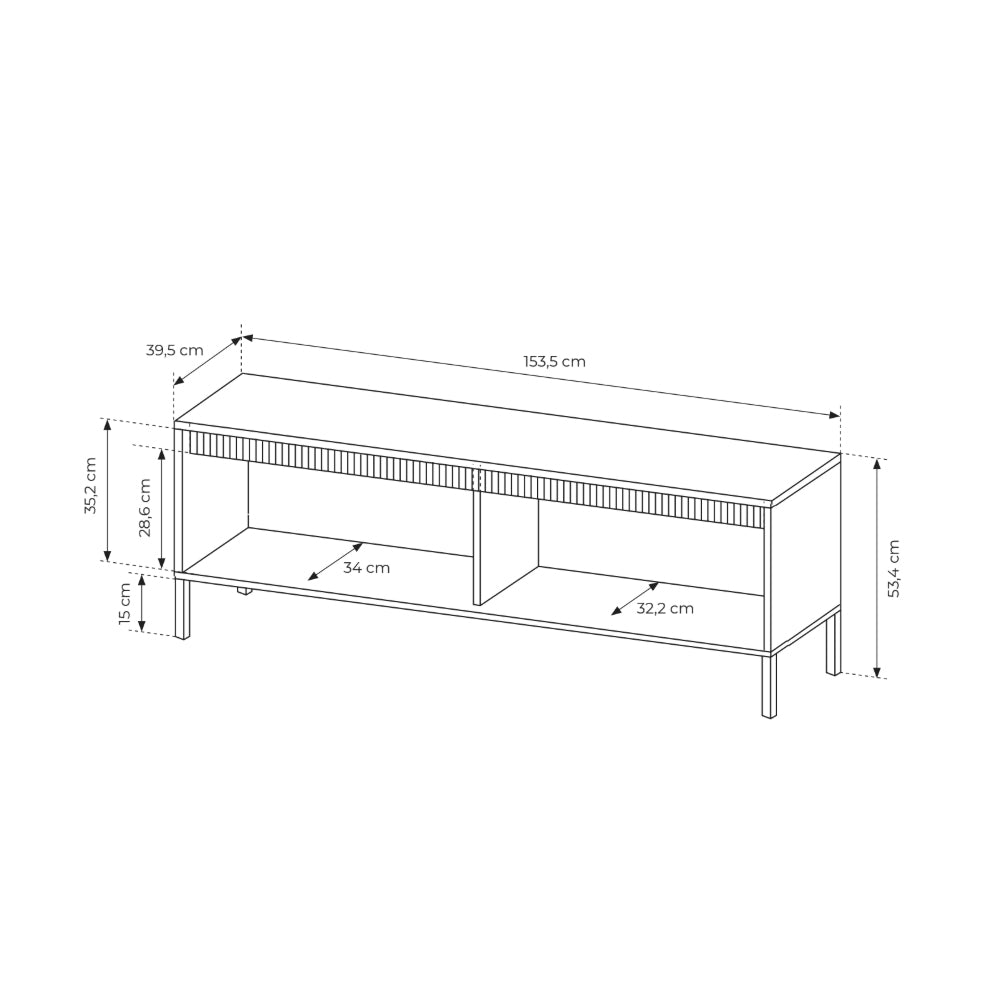 Senra TV Unit 154x53, Japandi Style – photo 6