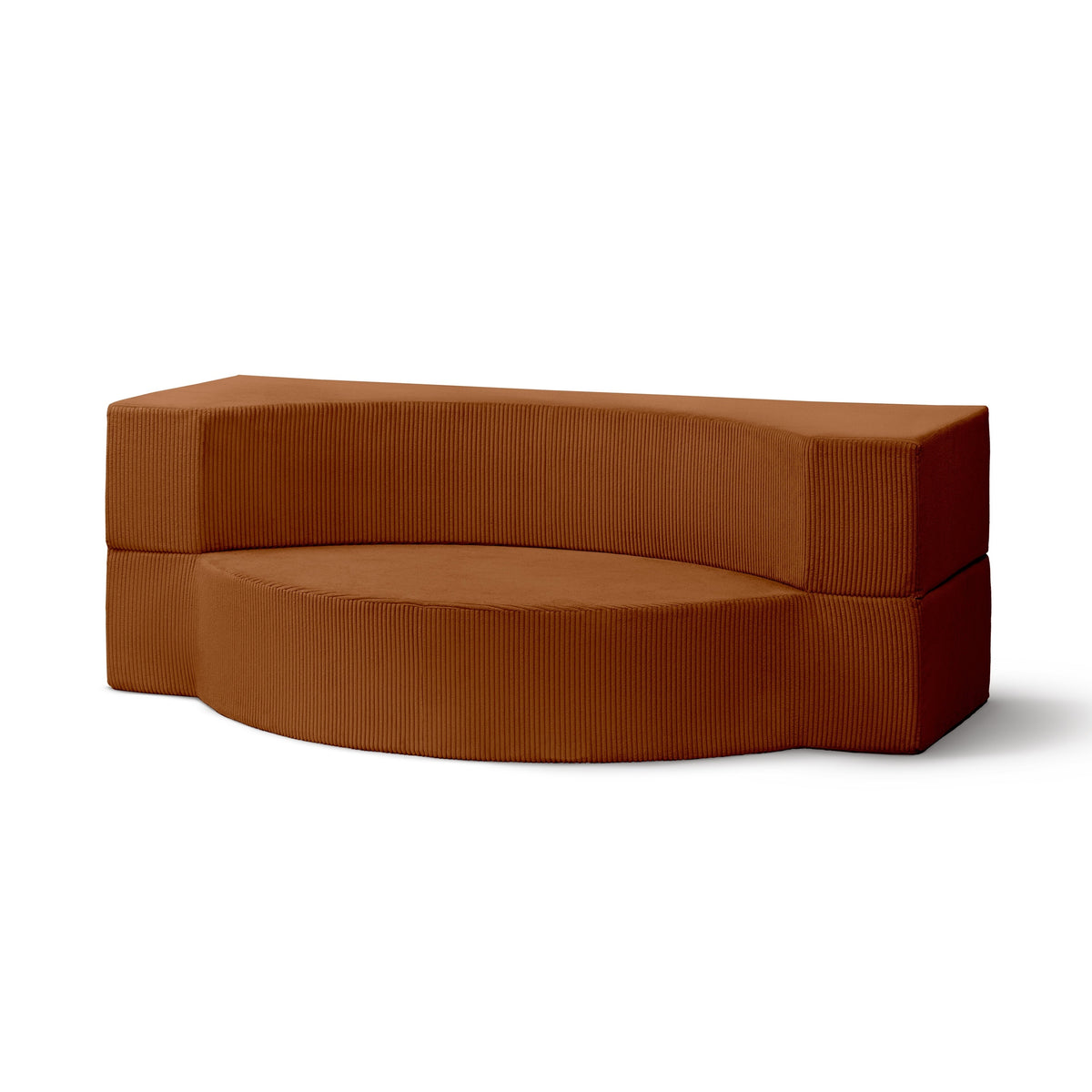 Lunaria Modular Foam Sofa Bed 200 cm, Japandi Style – Mahogany (POSO 40)