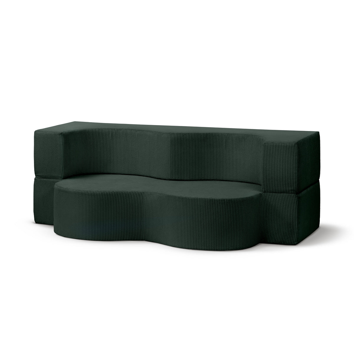 Kamelia Freestanding Foam Sofa Bed 200 cm, Japandi Style – Forest Green (POSO 14)