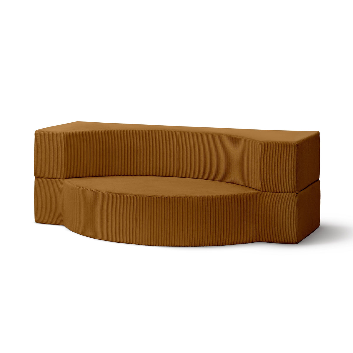 Lunaria Modular Foam Sofa Bed 200 cm, Japandi Style – Caramel (POSO 42)