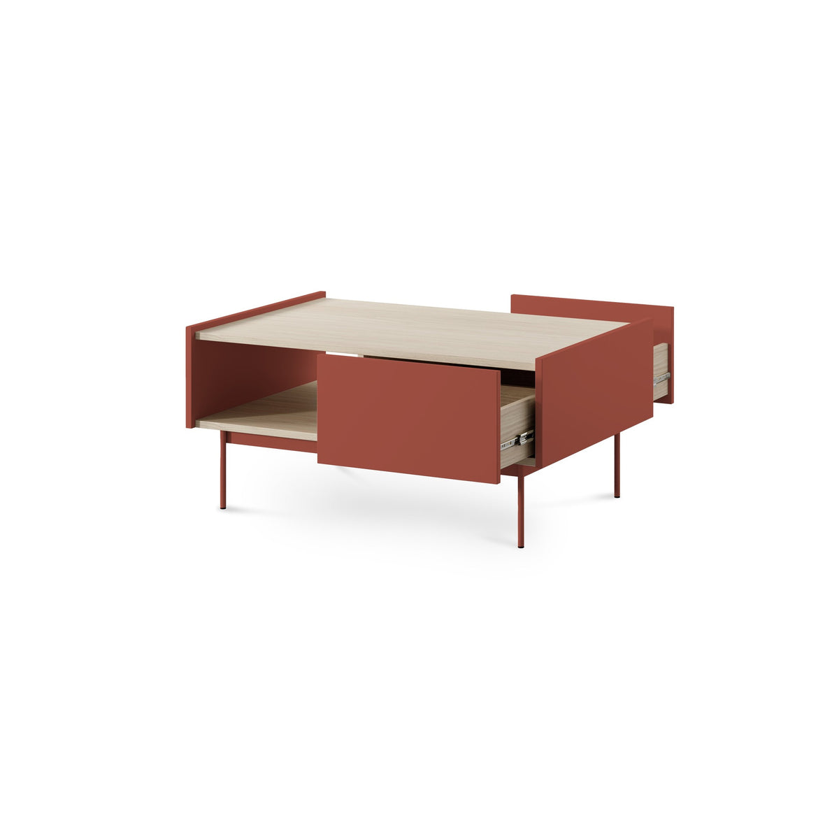 Bema Coffee Table 97x45 cm in Modern Style with Drawer and Shelf – photo 9