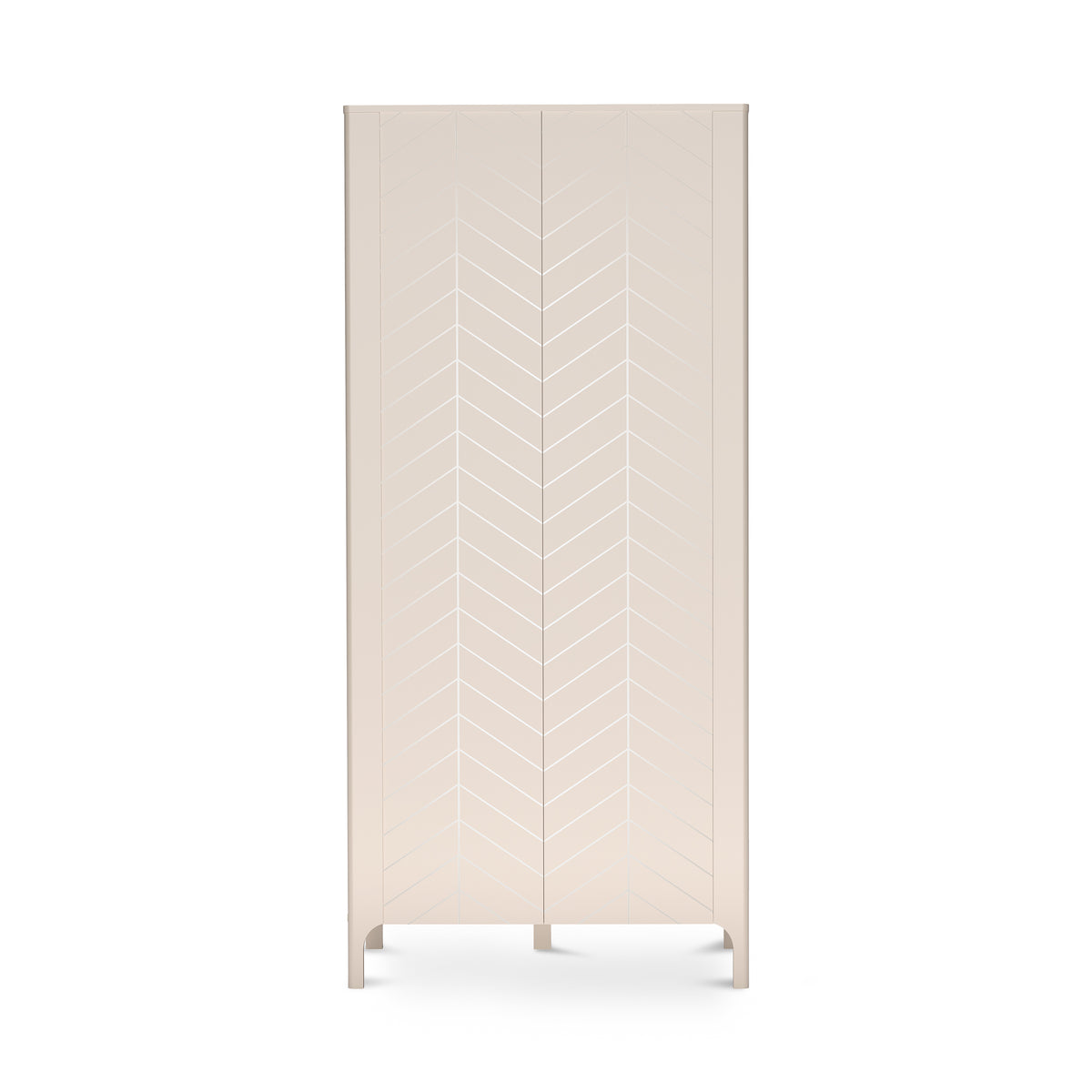 Kast EKLIPSO 90x197 met visgraatfronten in moderne stijl, kleur Kasjmier - vooraanzicht | Pillovely