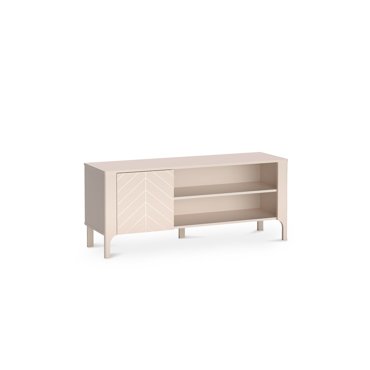 RTV-meubel EKLIPSO 135x57 met open plank in moderne stijl, kleur Kasjmier - hoofdfoto | Pillovely