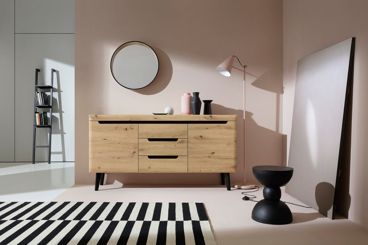 Trava Sideboard with Drawers and Cabinets 160x83, Scandinavian Style – photo 6
