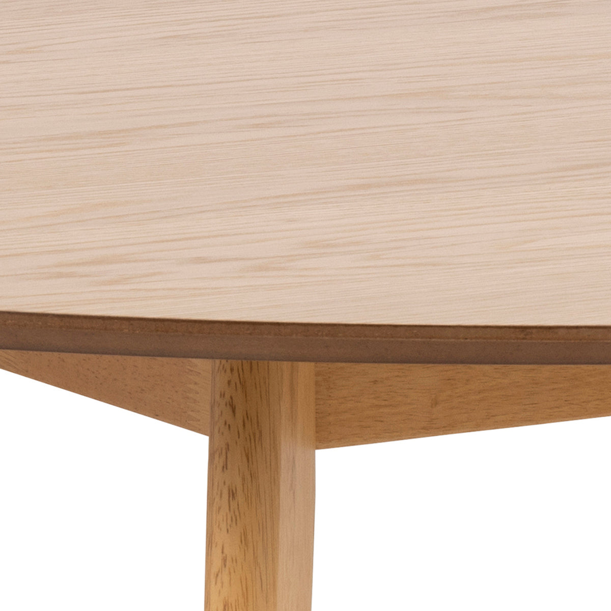 Krel Round Dining Table 140x76 cm, Scandinavian Style – close-up of details and texture