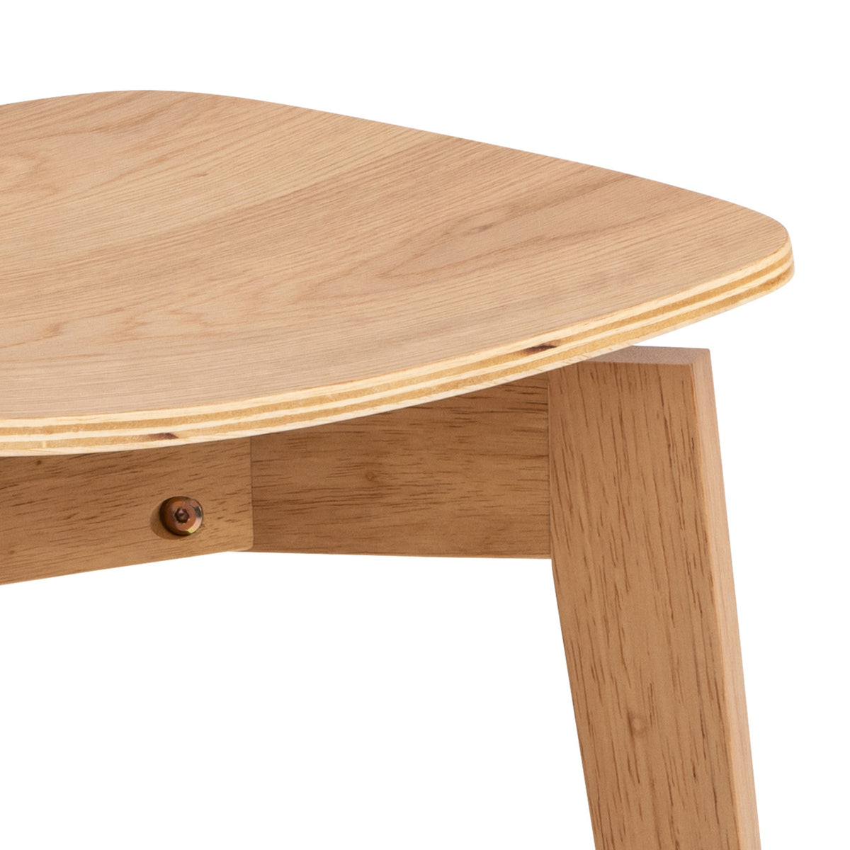 Krel Set of Two Wooden Chairs, Scandinavian Style – close-up of details and texture