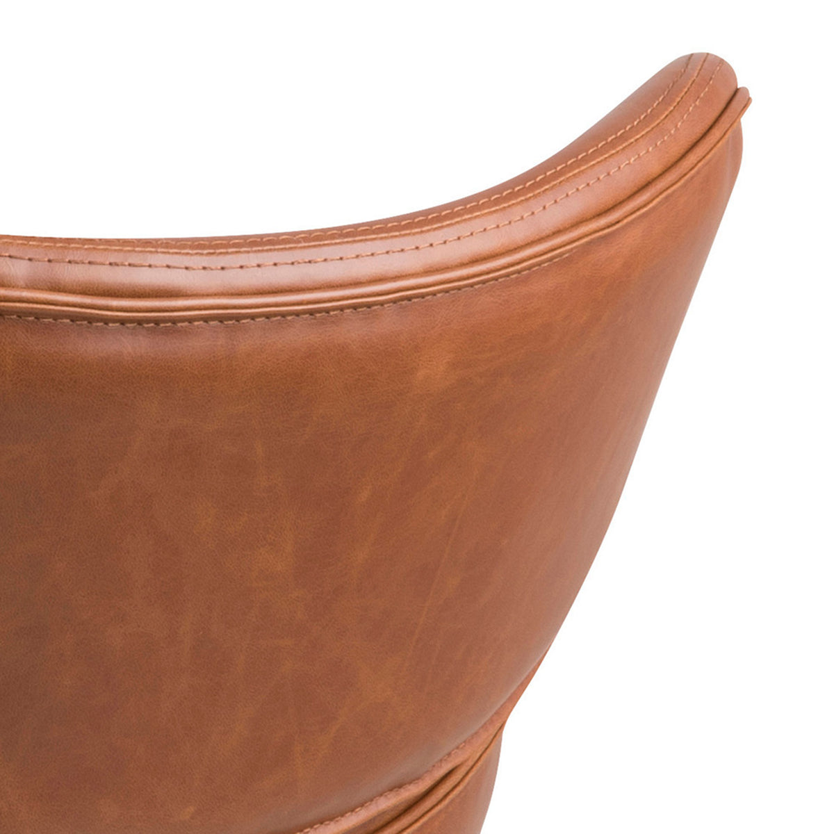 Ferum Loft Armchair with Contoured Backrest and Metal Base – close-up of details and texture