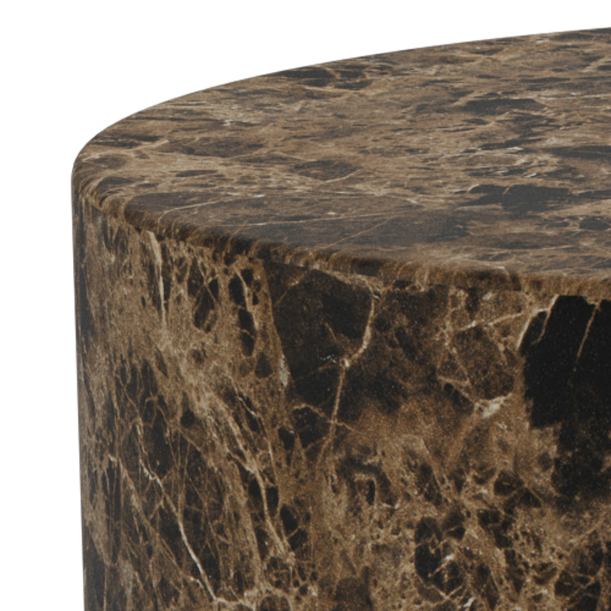 Cilindro Set of 2 Round Coffee Tables, Modern Style – close-up of details and texture