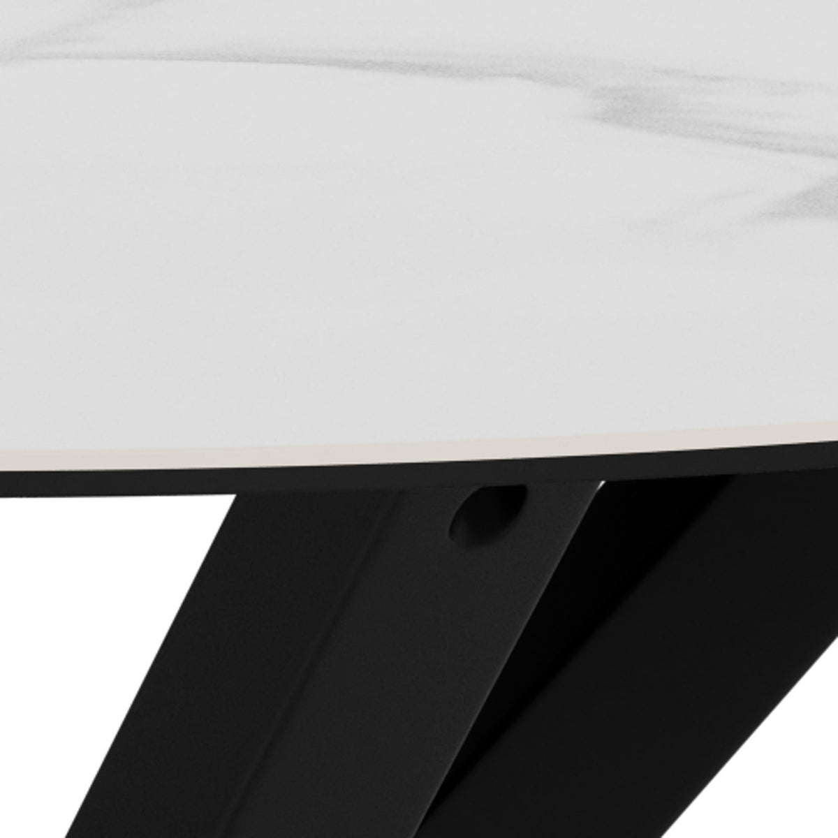 Stela Round Dining Table 119x76 cm, Modern Style – close-up of details and texture