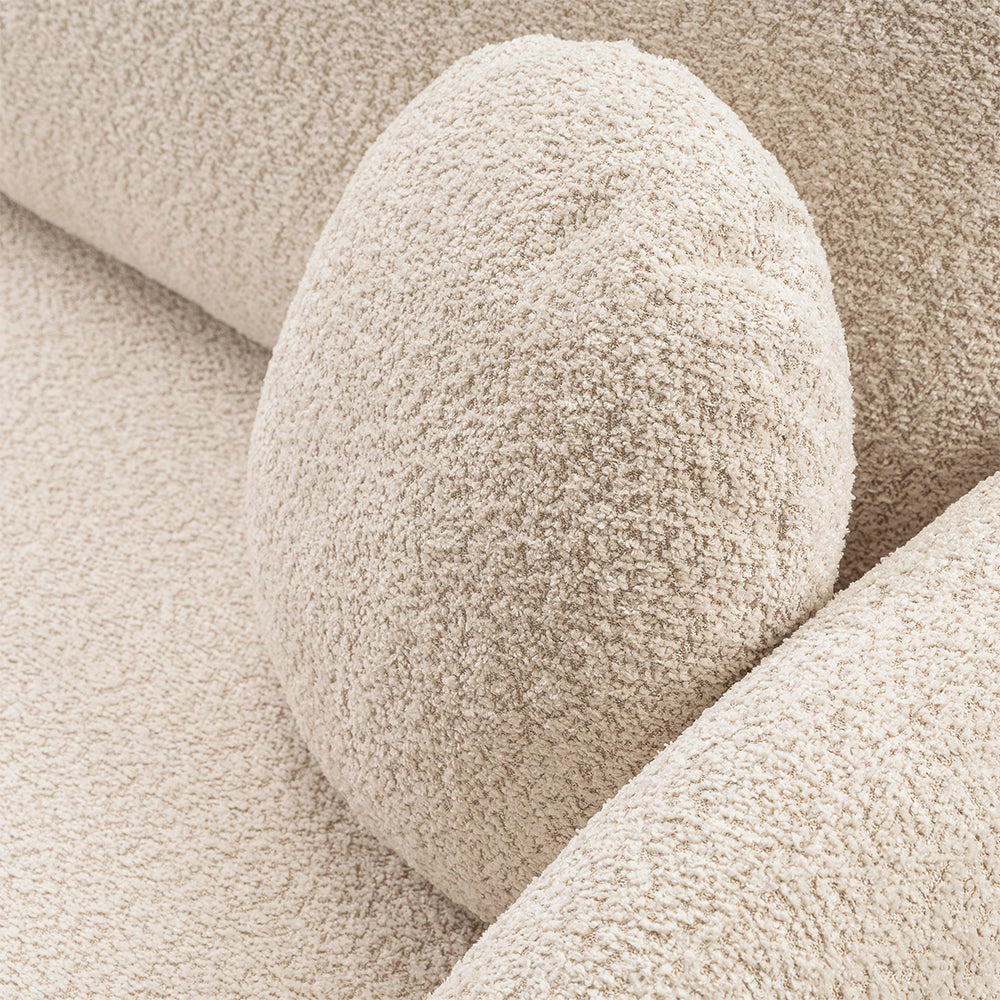 Olemo 4 Seater Corner Sofa Bed, Minimalist Style, Abriamo Fabric – close-up of details and texture