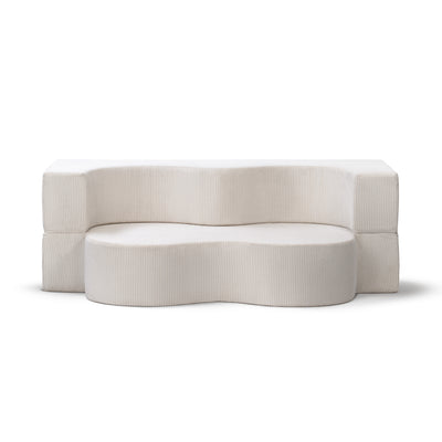 Kamelia Freestanding Foam Sofa Bed 200 cm, Japandi Style – front view