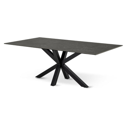 Oryss Dining Table 200x76 cm, Modern Style – Dark Graphite