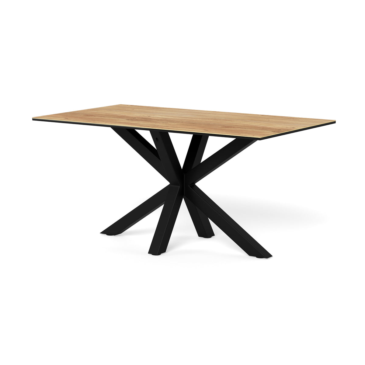 Oryss Classic Dining Table, Industrial Style – Black, 160x76