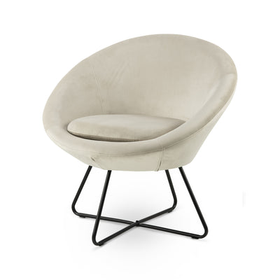 Otulo Armchair with Contoured Backrest, Modern Style – Cream Beige