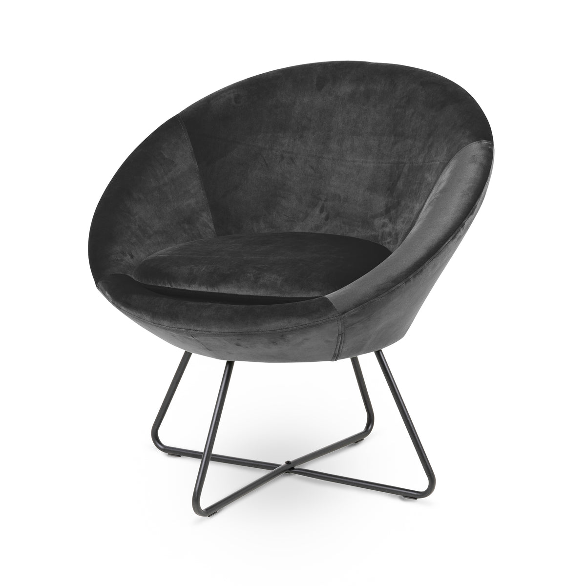 Otulo Armchair with Contoured Backrest, Modern Style – Black