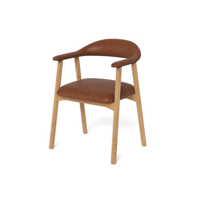 Hikari Komfort Set of Two Chairs with Armrests, Scandinavian Style – Retro Brown