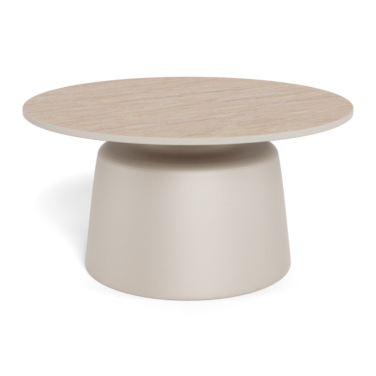 Fumor Round Coffee Table Ø70 cm, Modern Style – Warm Beige