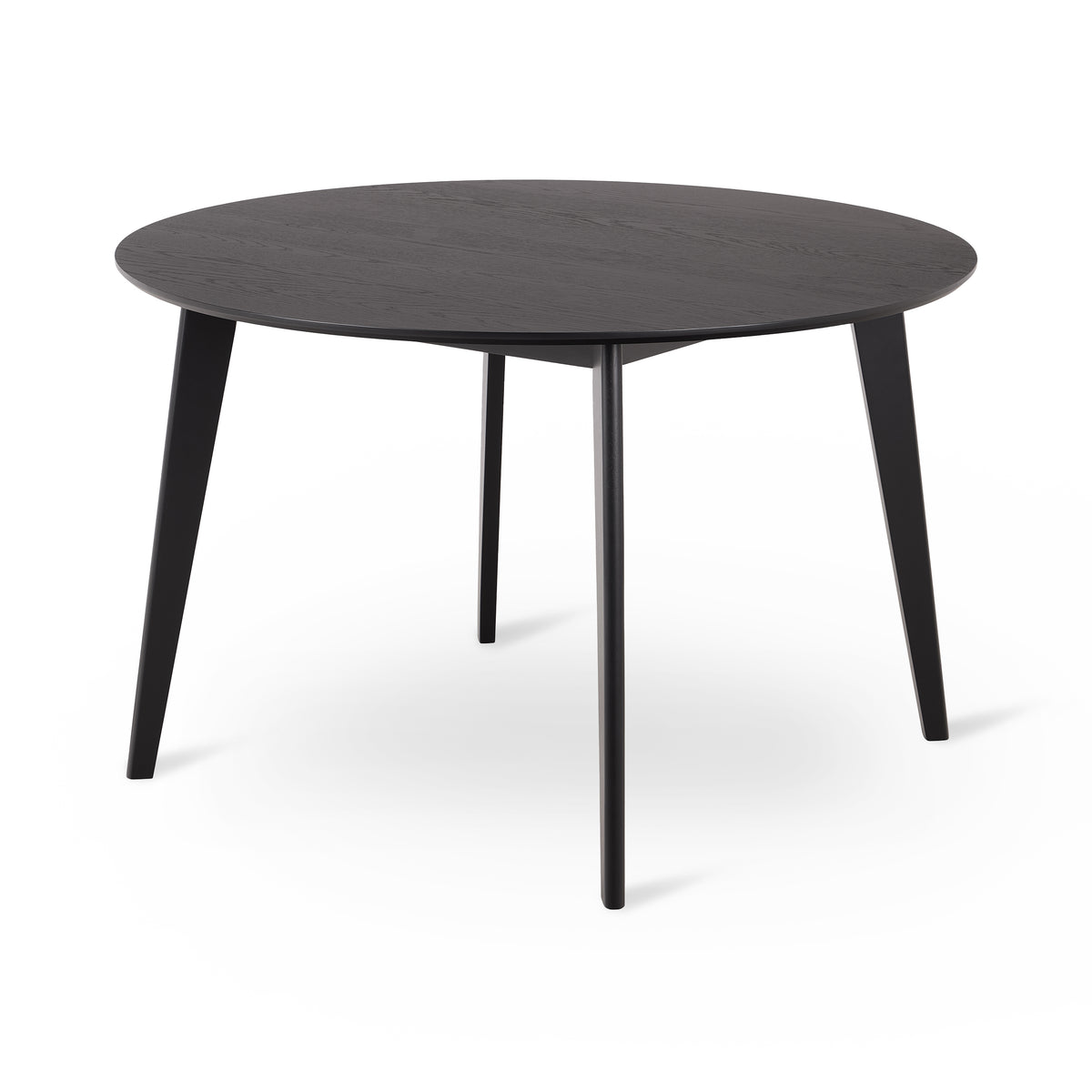 Krel Round Dining Table 120x76 cm, Japandi Style – Matte Black