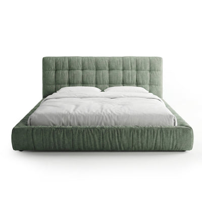 Gestoffeerd bed met capitonering en laag frame in moderne stijl | Talaro