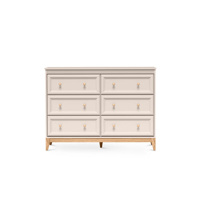 Ladekast Serena 136x100 met 6 laden in modern classic-stijl - vooraanzicht
