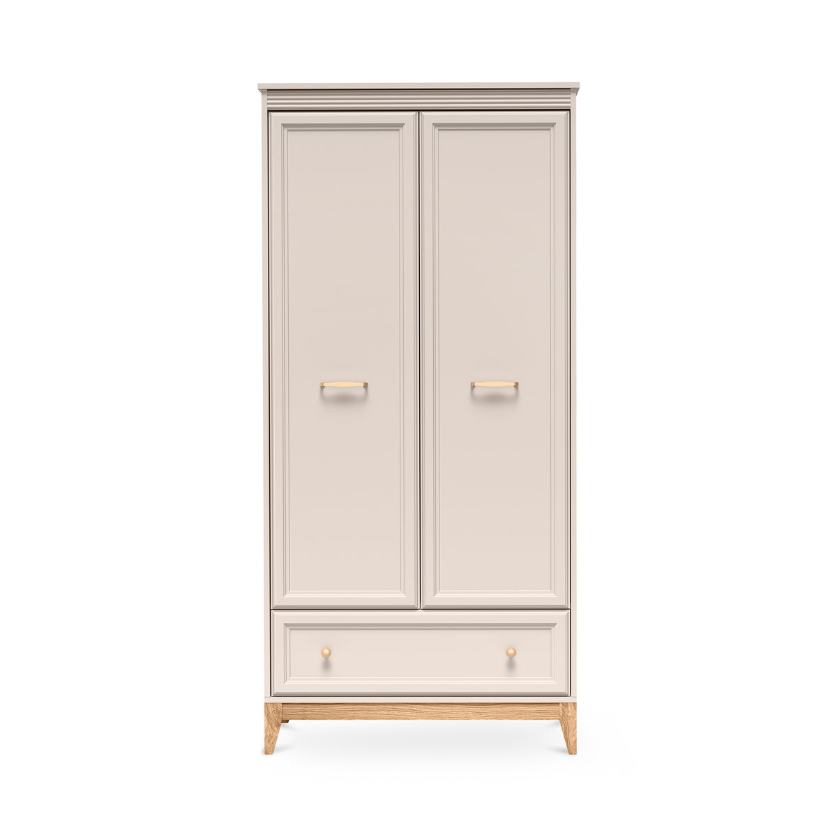 Serena Wardrobe 92x193 with Fluted Fronts, Classic Style – front view