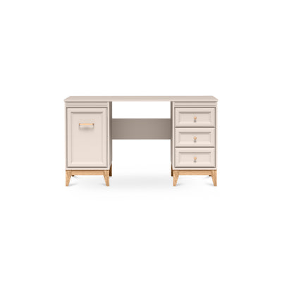 Serena-bureau 138x78 met 3 laden in modern classic-stijl - vooraanzicht