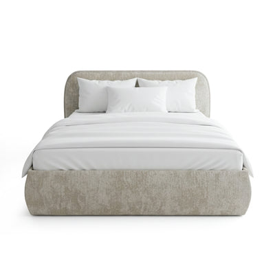 Upholstered Ottoman Bed with Storage in Soft Modern Style | Eterial