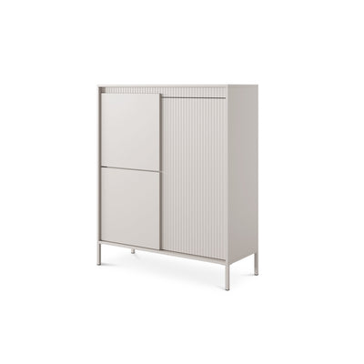 Senra 3-door Sideboard 104x123, Japandi Style – angled view | Pillovely