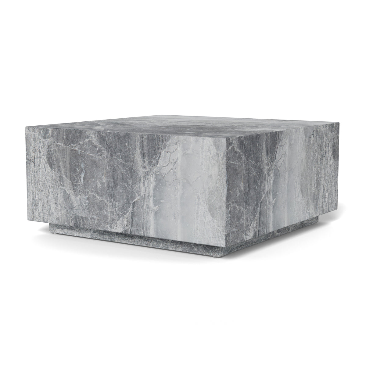 Quadrato Coffee Table 90x42 cm, Minimalist Style – Grey Marble
