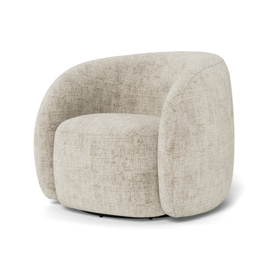 Setum Swivel Armchair with Soft Seat, Modern Style – angled view | Pillovely