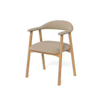 Hikari Komfort Set of Two Chairs with Armrests, Scandinavian Style – angled view