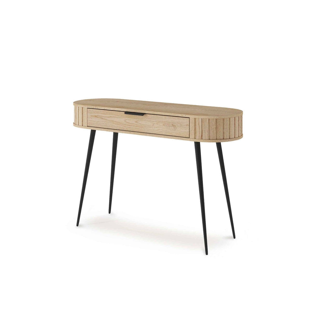 Llovia Dressing Table with Drawer 120x80 cm, Japandi Style – angled view | Pillovely