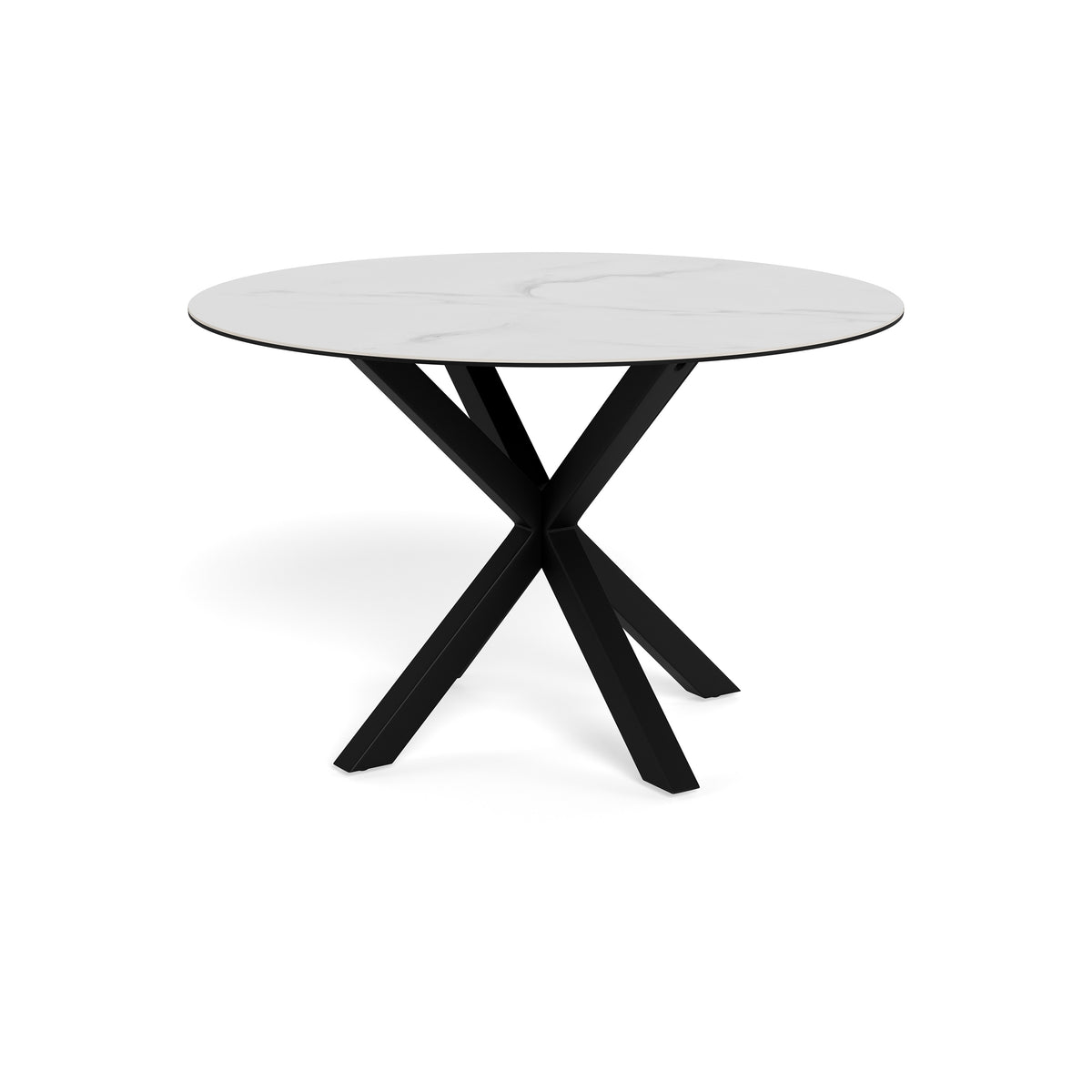 Stela Round Dining Table 119x76 cm, Modern Style – Light Marble