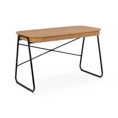 Astel-bureau 120x60 met twee lades in moderne stijl - schuin aanzicht | Pillovely