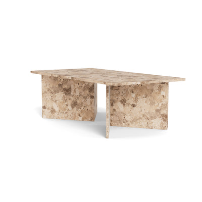 Plaris Coffee Table 140x42 cm, Elegant Style – Beige Marble