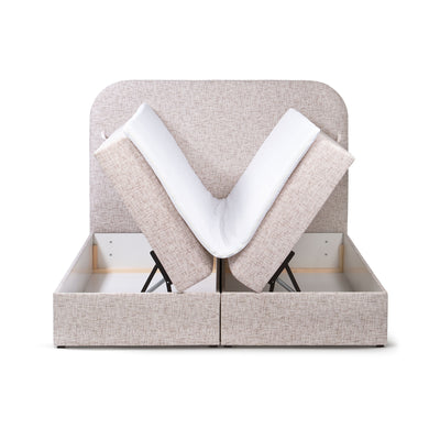 Gory Continental Divan Bed with Storage, Minimalist Style – front view