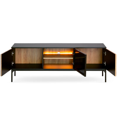 Lampy TV Unit 154x56, Modern Style – with doors open