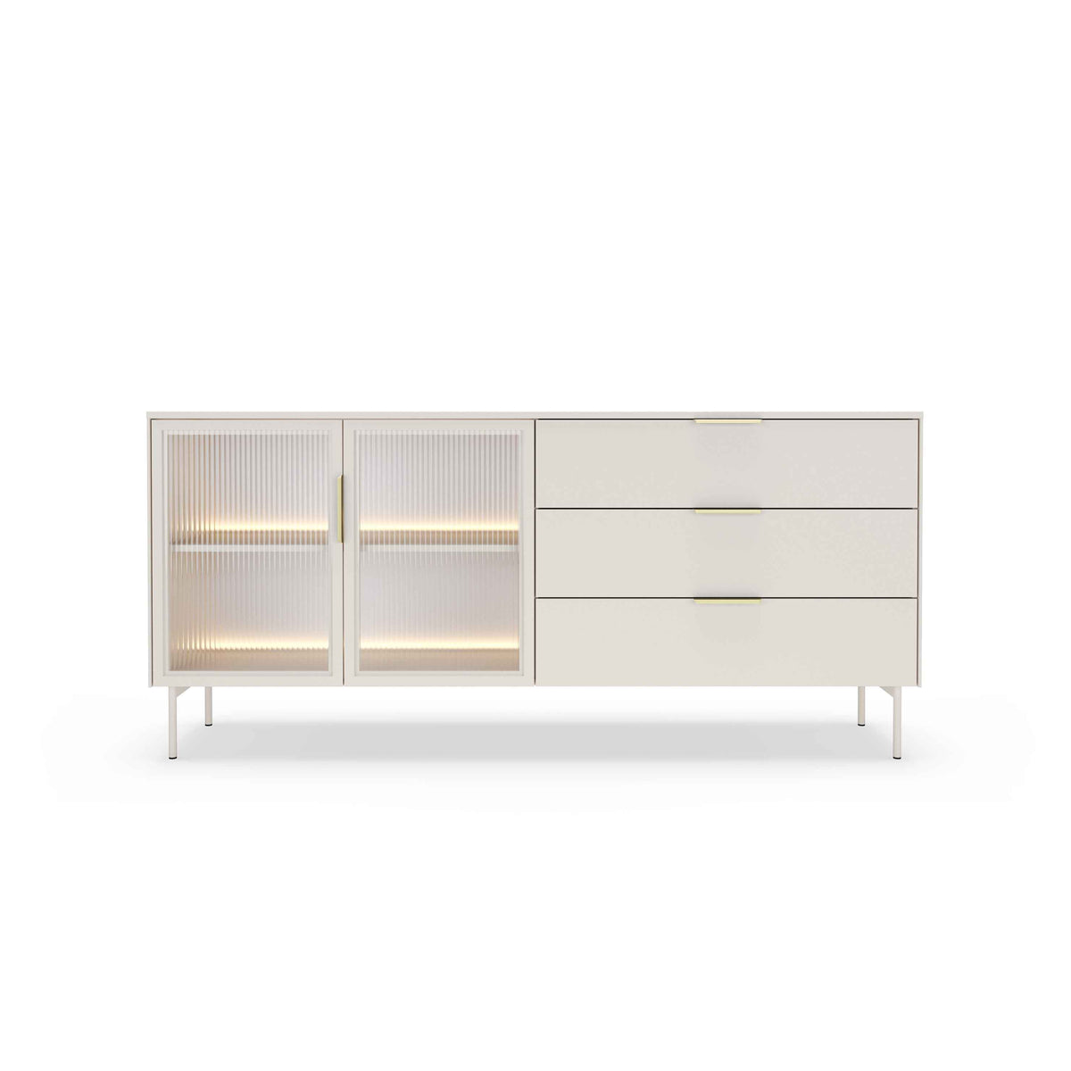 Lummer Sideboard with Doors and Drawers 181x83, Modern Style – front view