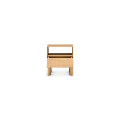 Fjord-nachtkastje 55x61 met lade en open nis in Scandinavische stijl - met open fronten