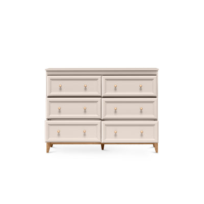 Dressoir Serena 136x100 met 6 laden in modern classic-stijl - met open fronten
