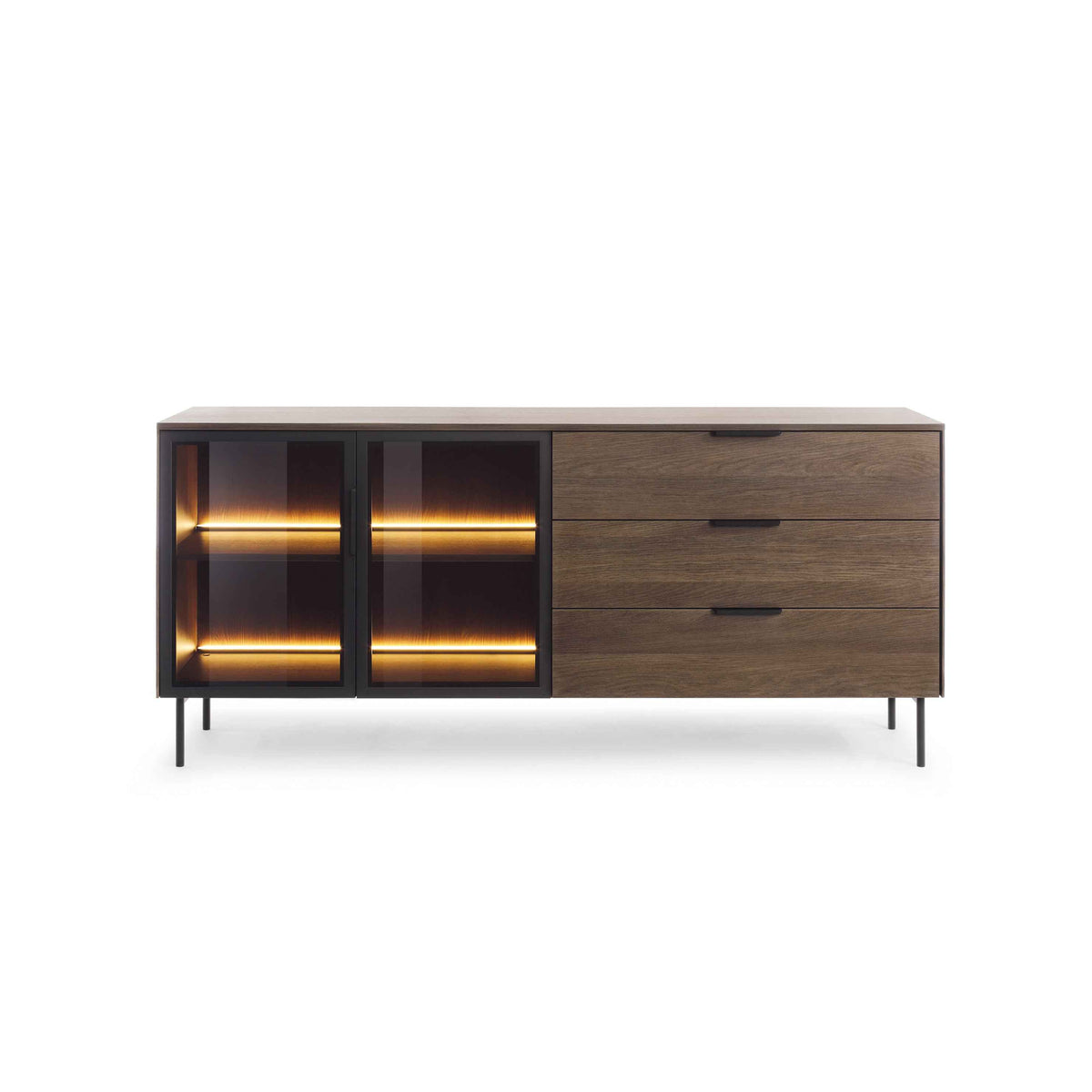 Lummer Sideboard with Doors and Drawers 181x83, Modern Style – front view