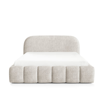 Tegell Upholstered Ottoman Bed with Storage, Modern Soft Style, Monte Fabric – front view