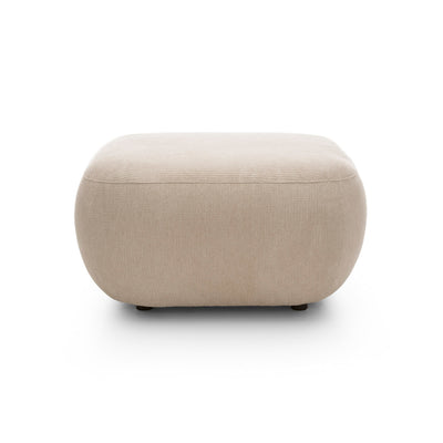Olemo Relaxation Pouffe 75x39 cm made of PUR Foam, Japandi Style, Aragon Fabric – front view