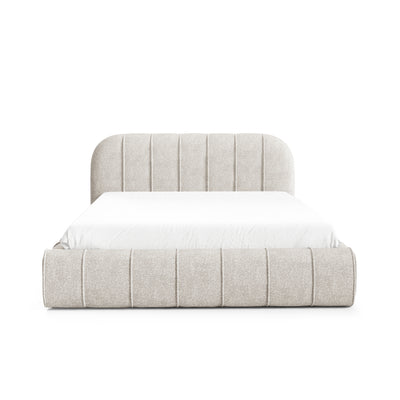 Apfella Upholstered Ottoman Bed with Storage, Modern Style – front view