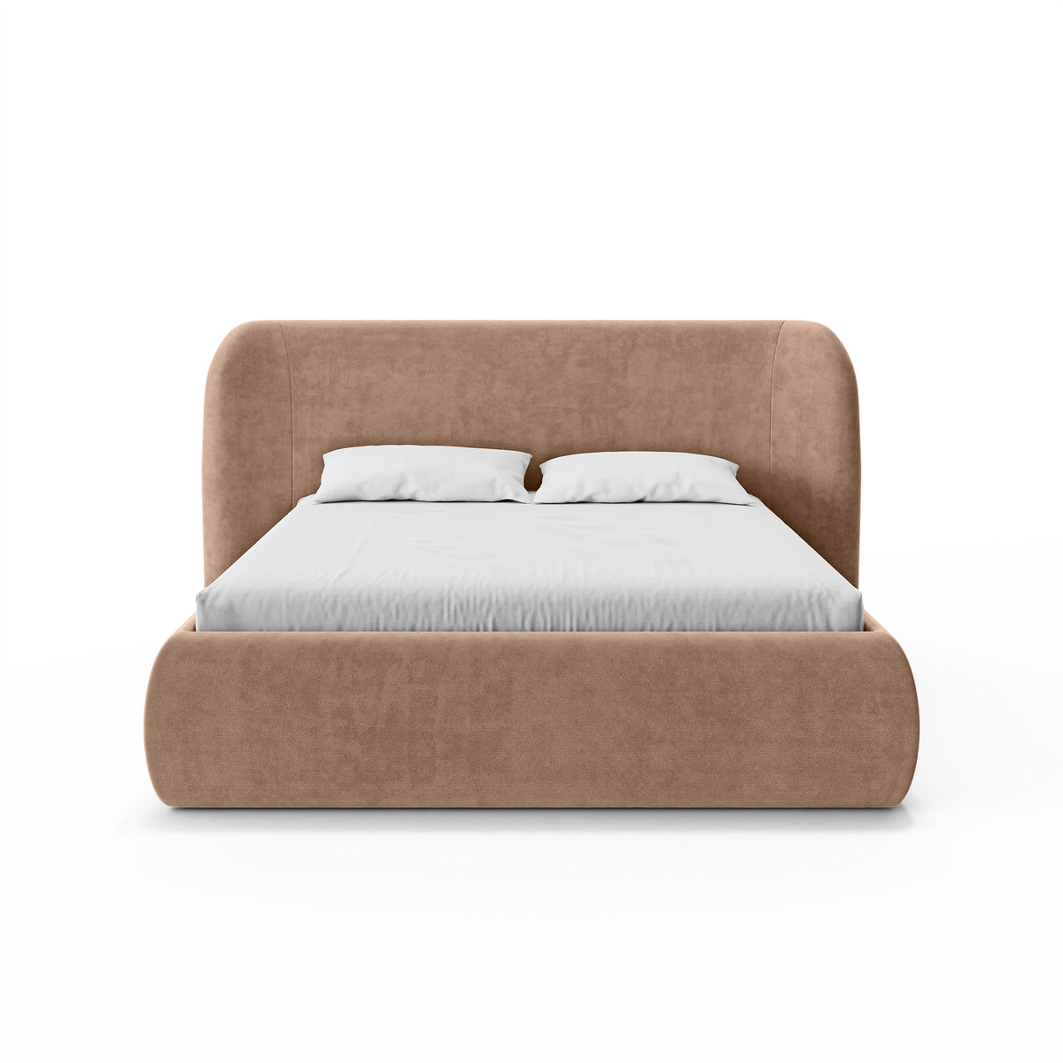 Frasspo Upholstered Ottoman Bed with Storage, Modern Soft Style – front view