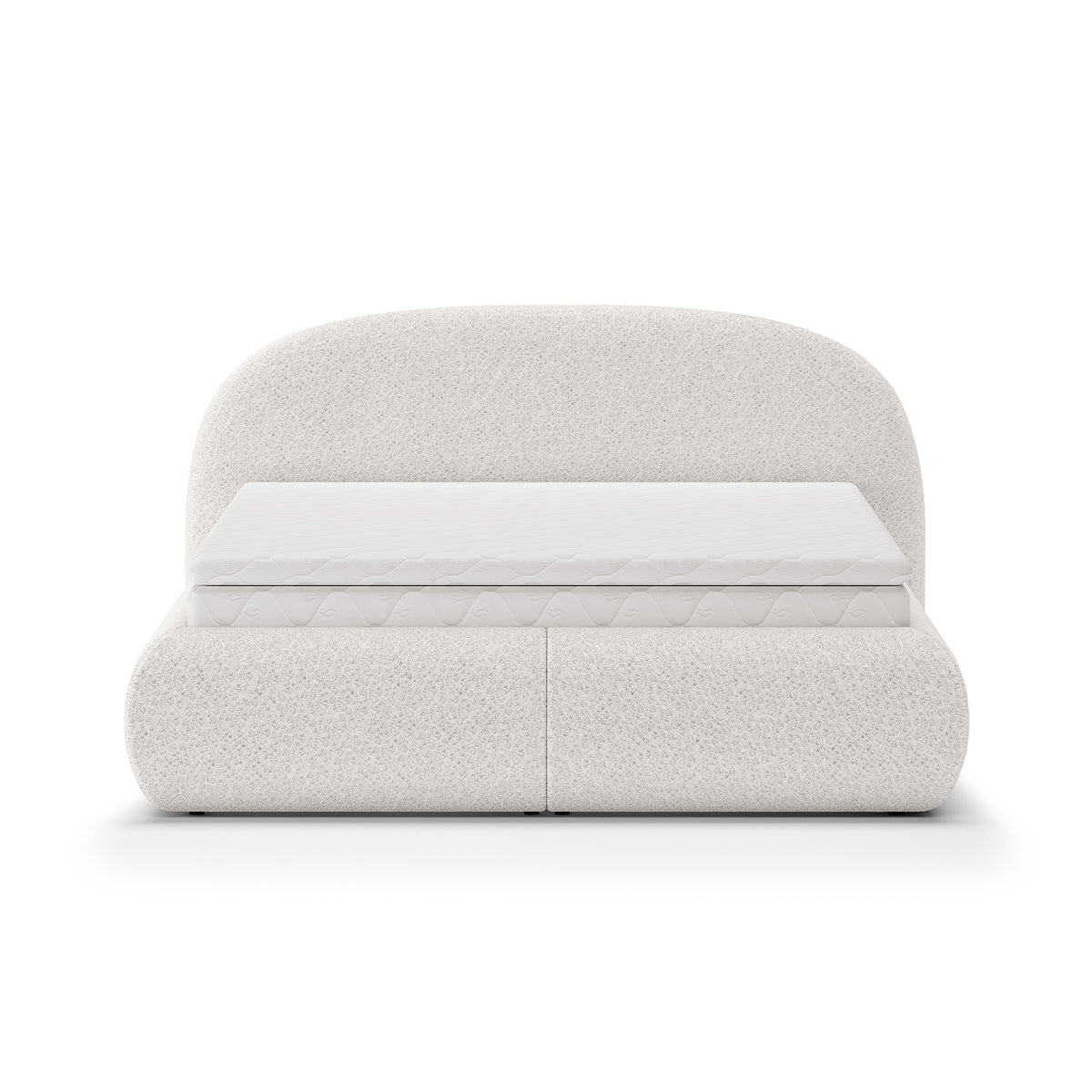 Glori Upholstered Ottoman Bed 140/160/180x200 with Storage, Modern Style – front view