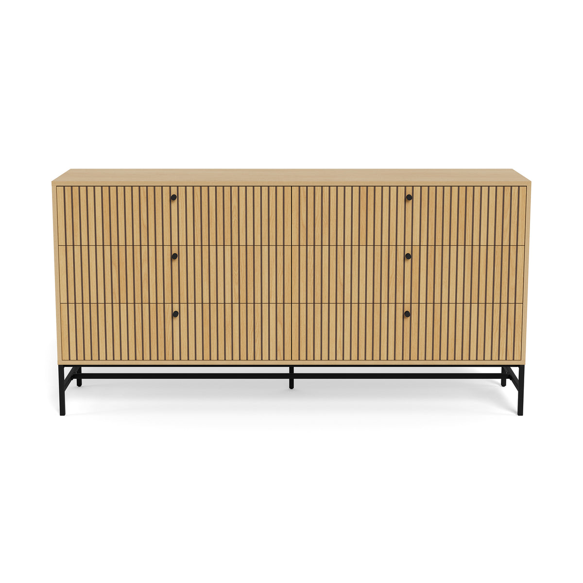 Bambouz Sideboard 158x81 with a Lamella Front, Modern Style – front view